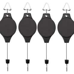 4-pack växtkrokar, utdragbara växtkrokar för lättåtkomliga hängande blomkorgar, lämpliga för trädgårdskorgar, blomkrukor och fågelmatare