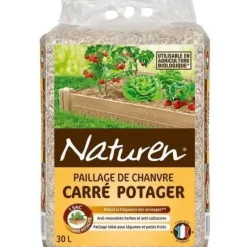 Paillage Carré köksträdgård UAB 30 L - Anpassat format för kvadratisk köksträdgård - Förhindrar ogräsförekomst - 30 L = 1,5m² - NATCHA3