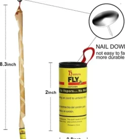 Paket med 16 flugfångarrullar, självhäftande remsor, flugfällor, limrullar, flugfällor, för inomhusbruk[J578]