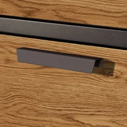 Paketbrevlåda - 50x38x112 cm - stål - antracit trälook