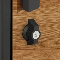 Paketbrevlåda - 50x38x112 cm - stål - antracit trälook