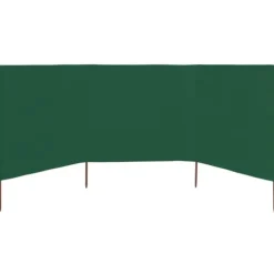 3-panelers vindskydd i högkvalitativt tyg | Färg: Grön | Storlek: 400x160 cm