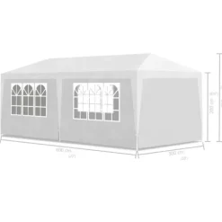 Partytält & paviljoner - Living Partytält 3x6 m vit