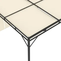 Partytält & paviljoner - Living Trädgårdspaviljong med draperier 4x3x2,25 m gräddvit