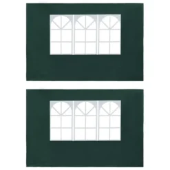 Partytält & paviljoner - Living Sidoväggar till partytält 2 st med fönster PE grön