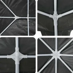 Partytält 4x4 m med 8 väggar - Rymligt och stiligt | Färg: Antracit | Material: PE