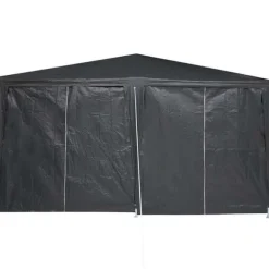 Partytält 4x4 m med 8 väggar - Rymligt och stiligt | Färg: Antracit | Material: PE