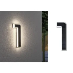 Paulmann 79842 Solcells-husnummerbelysning 0.20 W Varmvit Svart