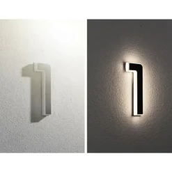 Paulmann 79842 Solcells-husnummerbelysning 0.20 W Varmvit Svart