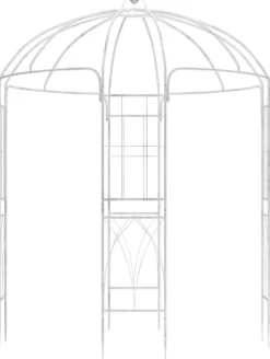 Pavilion Rose Arch - Pergola - Väderbeständig metall - Landsbygdens elegant trädgårdsdekoration
