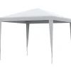 Paviljong 2,7×2,7 m vattenavvisande & vintertålig, vit
