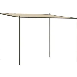 Paviljong beige 3x3 m 180 g/m² tyg och stål