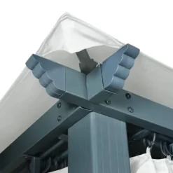 Paviljong med draperier 400 x 300 cm gräddvit aluminium - Paviljong - Paviljonger - Home & Living