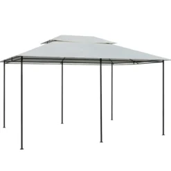 Paviljong med draperier 4x3 m vit - Paviljong - Paviljonger - Home & Living