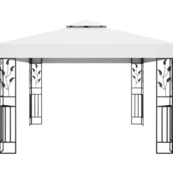 Paviljong med dubbeltak 3x4 m vit - Paviljong - Paviljonger - Home & Living