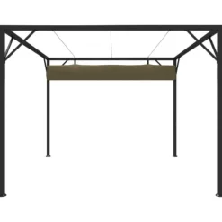 Paviljong med infällbart tak 3x3 m taupe 180 g/m² - Paviljong - Paviljonger - Home & Living