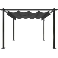 Paviljong med infällbart tak 3x3 m antracit - Paviljong - Paviljonger - Home & Living