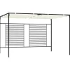 Paviljong med infällbart tak 3x4 m - Stabil utomhusstruktur | Färg: Gräddvit | Storlek: 3x4x2,3 m