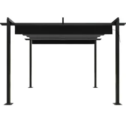 Paviljong med infällbart tak 3x3 m - Uteplatslösning | Färg: Antracit | Storlek: 3x3 m