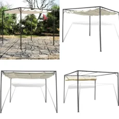 Paviljong med justerbart soltak - Partytält - Festtält - Home & Living