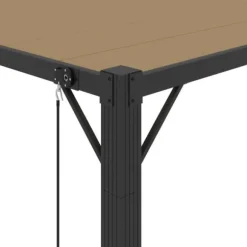 Paviljong med justerbart lamelltak - Uteplatspaviljong | Färg: Taupe | Storlek: 3x3 m