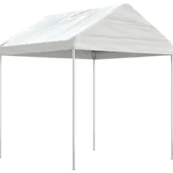 Paviljong med tak vit 13,38x2,28x2,69 m polyeten