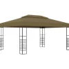 Paviljong 3x4 m taupe 180 g/m²
