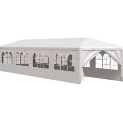Paviljong 3x12 m vit - Partytält med sidopaneler | Färg: Vit | Storlek: 3x12 m