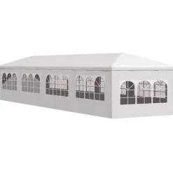 Paviljong 3x12 m vit - Partytält med sidopaneler | Färg: Vit | Storlek: 3x12 m