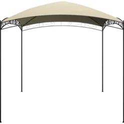 Paviljong 3x4x2,65 m - Stålkonstruktion med PA-beläggning | Färg: Gräddvit | Storlek: 3x4x2,65 m