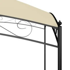 Paviljong 3x4x2,65 m - Stålkonstruktion med PA-beläggning | Färg: Gräddvit | Storlek: 3x4x2,65 m