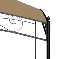 Paviljong 3x3x2,65 m taupe 180 g/m²