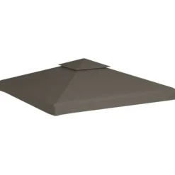Paviljongtak med ventilering 310 g/m² 3x3 m taupe