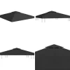 Paviljongtak med ventilering 310 g/m² 3x3 m svart - Paviljong - Paviljonger - Home & Living