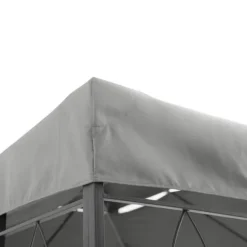 Paviljongtak 3x4 m, ersättningstak i polyester, ljusgrå, vädertåligt