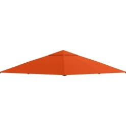 Paviljongtak 2,98x2,95 m, solskydd i polyester, orange