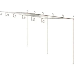 Pergola antikbrun 6x3x2,5 m järn