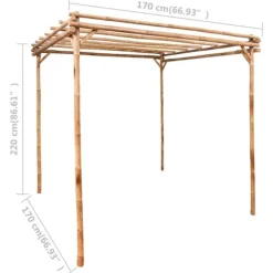 Pergola bambu 170x170x220 cm