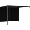 Pergola med infällbart tak 3x3 m antracit