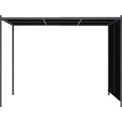 Pergola med infällbart tak 3x3 m antracit - Pergola - Pergolor - Home & Living