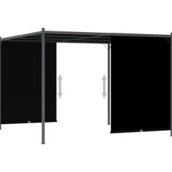 Pergola med infällbart tak 3x3 m antracit - Pergola - Pergolor - Home & Living