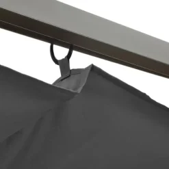 Pergola med infällbart tak - Stål och polyester | Storlek: 3x3 m | Färg: Antracit