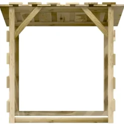 Pergola med tak 4 delar 100x90x100 cm impregnerad furu