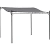 Pergola paviljong 297x297 cm, metall, grå – terrass/balkong