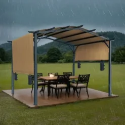 Pergola, 304,8x304,8x254 cm, Beige, Metall