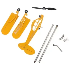 Piper J3 Cub Flygplan Weathervane 3D Metall Flygplan Väderflöjel Utomhus Tak Vindriktningsindikator Trädgårdsdekor Liten