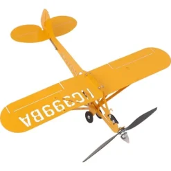 Piper J3 Cub Flygplan Weathervane 3D Metall Flygplan Väderflöjel Utomhus Tak Vindriktningsindikator Trädgårdsdekor Stor
