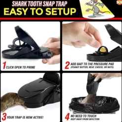 6pk Mouse Traps | Heavy Duty Mice Snap Catcher Rodent Mice Reusable Pest Control