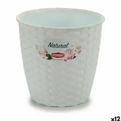 Planter Stefanplast White Plastic 14 x 13 x 14 cm (12 Units)