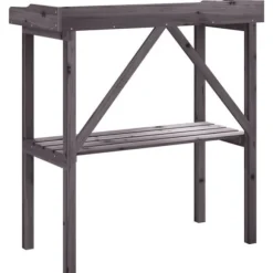 Planteringsbord - VIDAXL - 78x38x82,5 cm - Furu - Grå - Trädgårdsmöbel